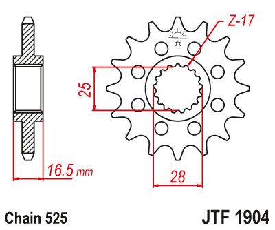 JT Sprocket Front JTF1904 15T