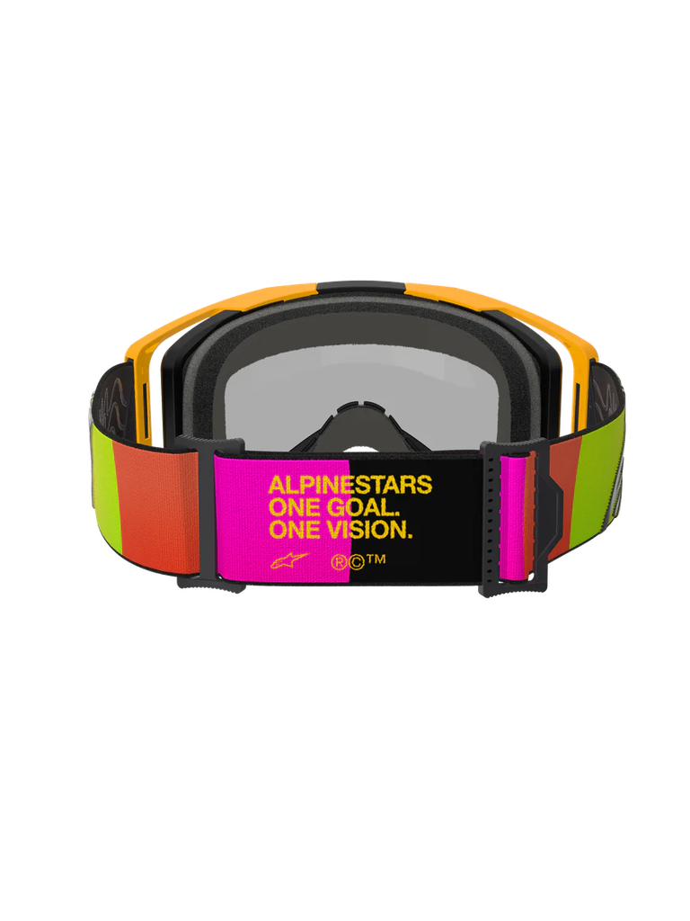 Alpinestars Vision 8 Corp MX Goggles Yellow/Pink Mirror Red