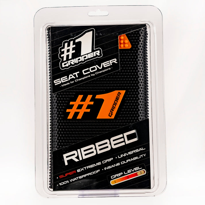 One Gripper Ribbed Seat Cover Black/Orange