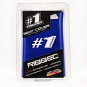 One Gripper Ribbed Seat Cover Blue/White