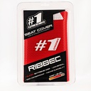 One Gripper Ribbed Seat Cover Red/White