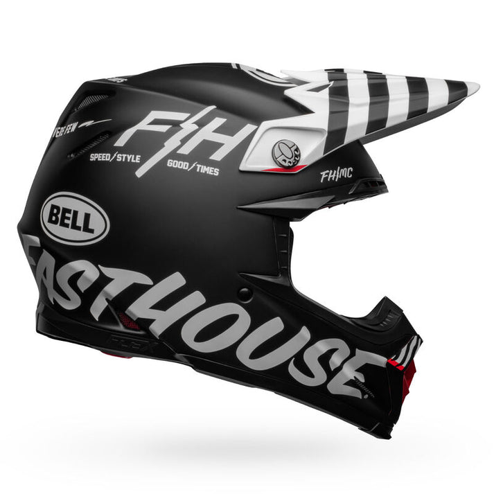 Bell Moto-9S Flex Fasthouse Flex Crew MX Helmet Matte Black/White