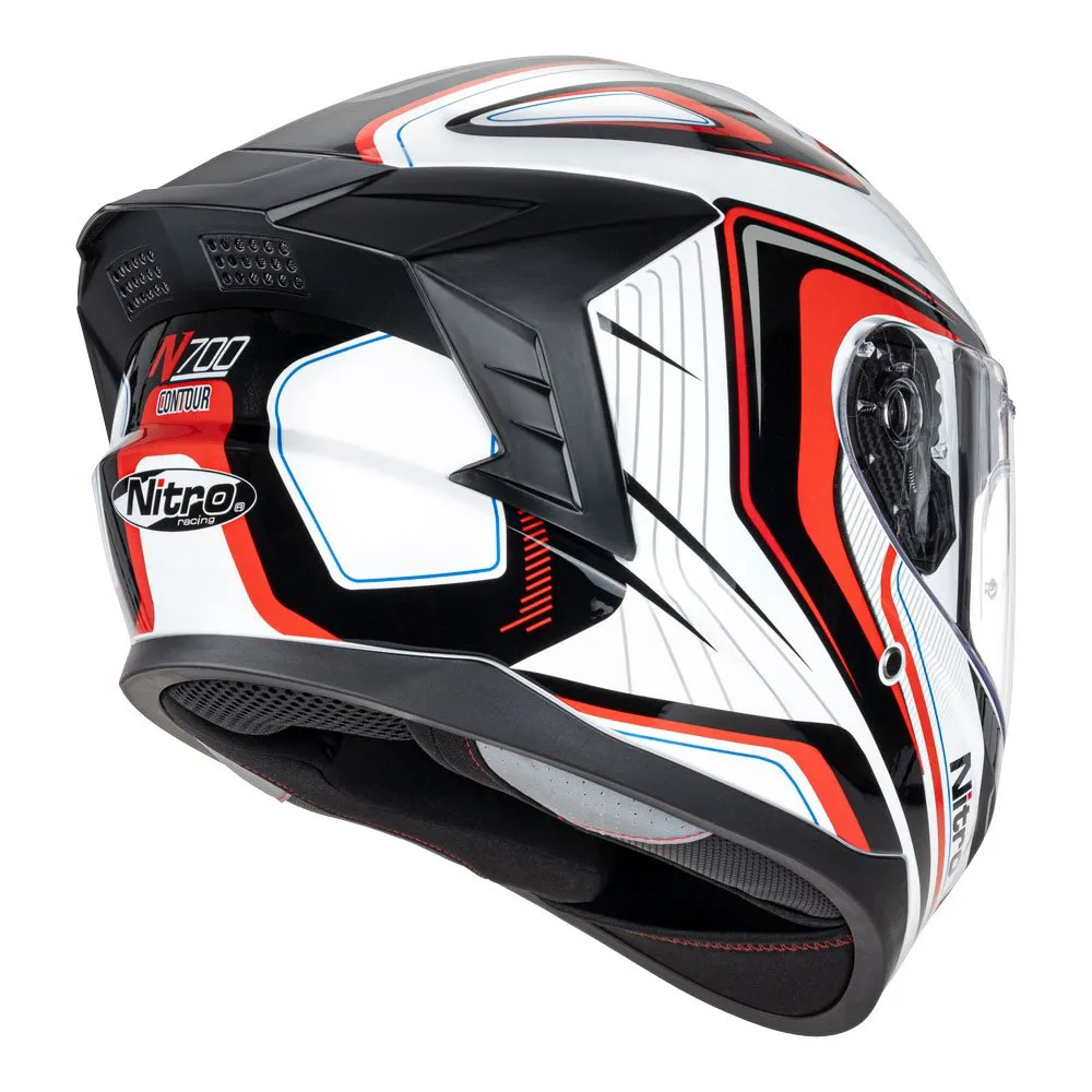Nitro Helmet Full Face N700 Contour Black/White/Red