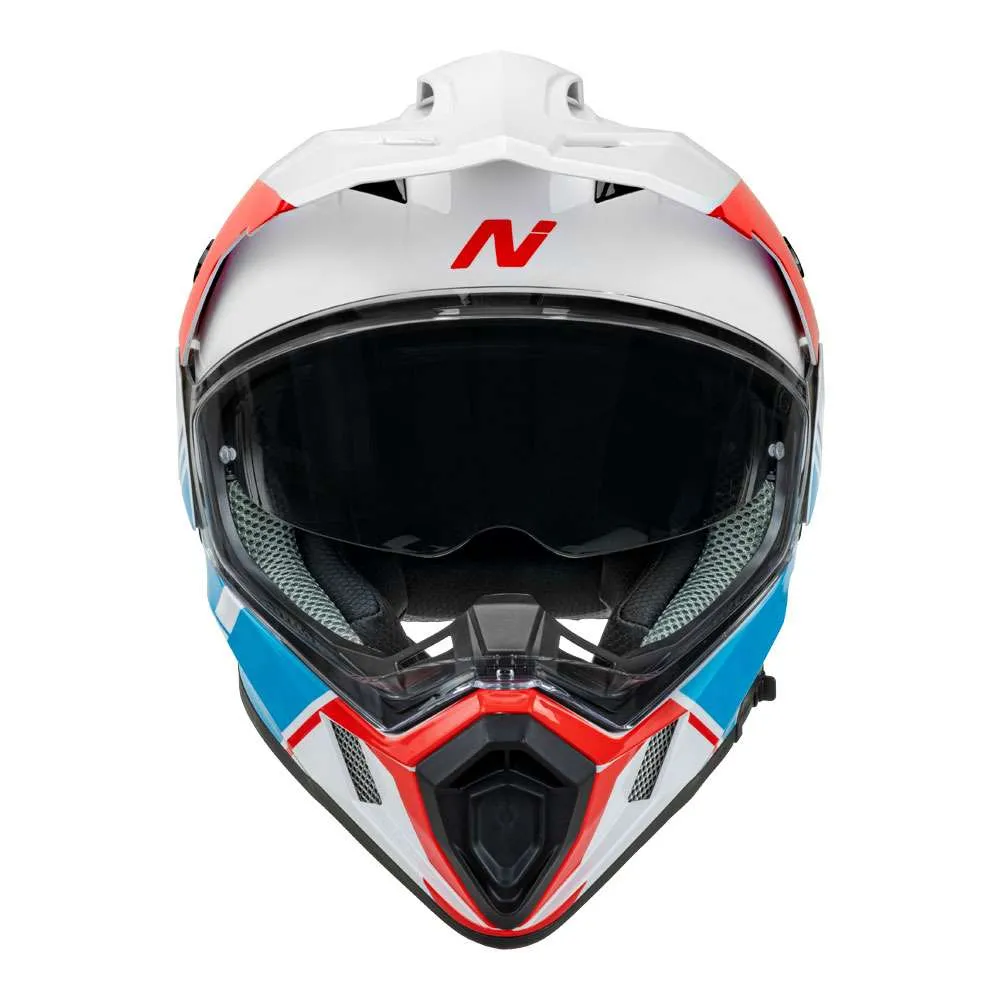 Nitro Helmet Adventura White/Red/Blue/Light Blue