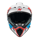 Nitro Helmet Adventura White/Red/Blue/Light Blue