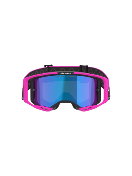 Alpinestars Vision 8 Vista Goggles Pink/Flou Yellow Mirror Blue