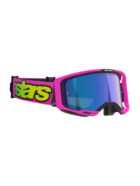 Alpinestars Vision 8 Vista Goggles Pink/Flou Yellow Mirror Blue