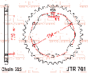 JT Sprocket Rear JTR761 38T