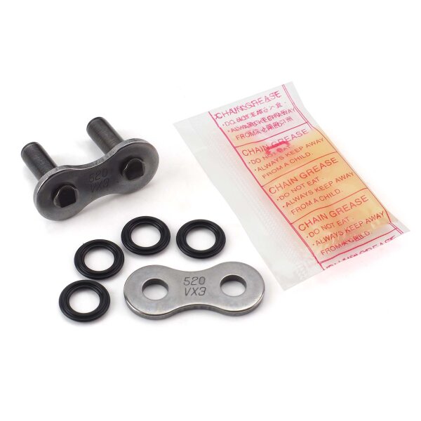 DID Chain Masterlink 520 VX3 Rivet Type X-Ring Gold/Black