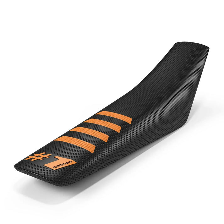 One Gripper Ribbed Seat Cover Black/Orange