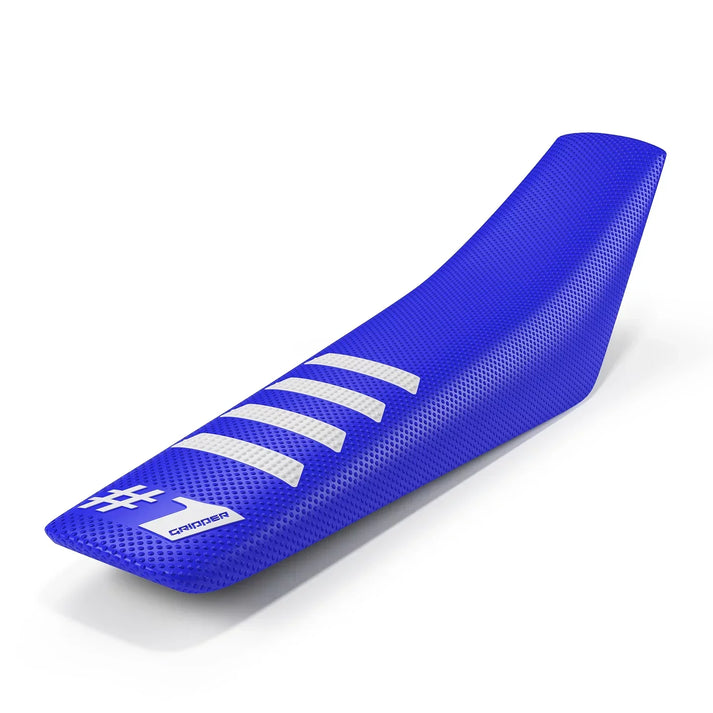 One Gripper Ribbed Seat Cover Blue/White