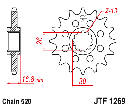 JT Sprocket Front JTF1269 15T