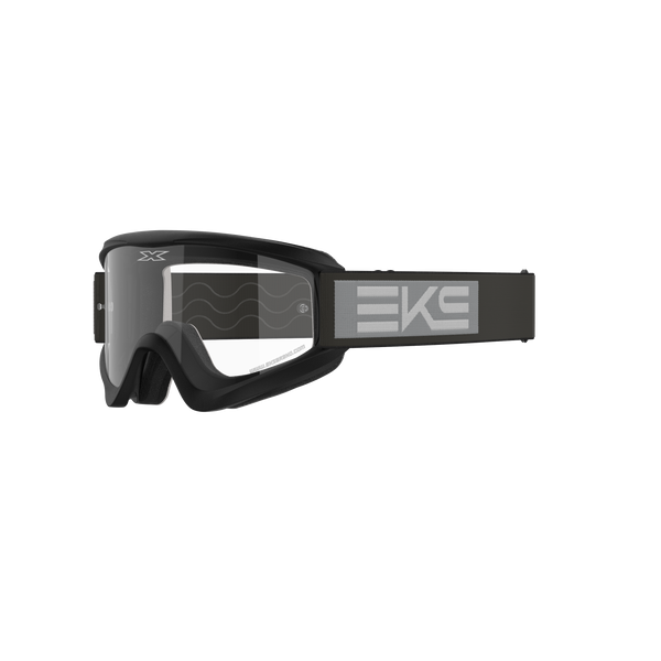 EKS Brand GOX Flat Out Clear Goggles Black/Grey