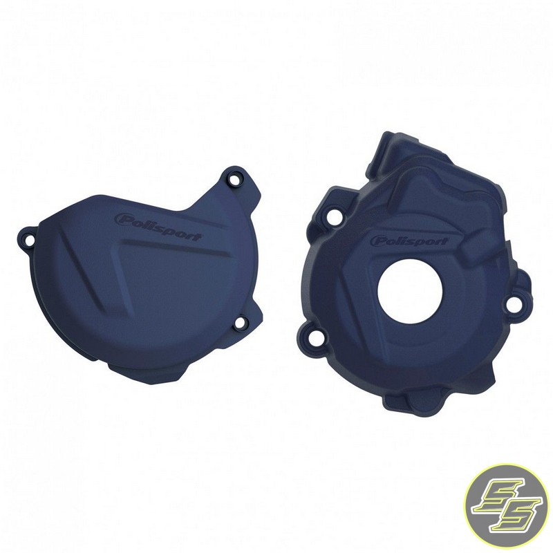 Polisport Clutch & Ignition Cover Protector Kit KTM | Husqvarna 250F|350F '09-16 HQ Blue