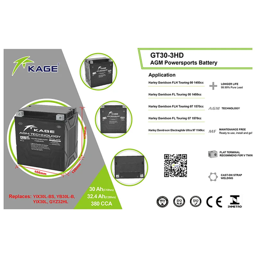 [KAG-KGT30-3HD] Kage Battery GT30-3HD