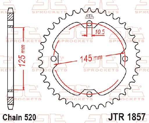 [JT-JTR1857.39] JT Sprocket Rear JTR1857 39T