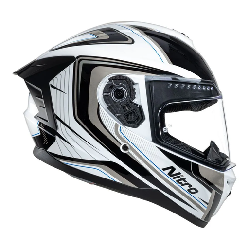 [NIH-N700-CONBWG] Nitro Helmet Full Face N700 Contour Black/White/Gun Metal
