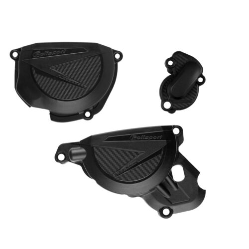 [POL-91582] Polisport Clutch & Ignition Cover Kit RR 350 '20-24 Black