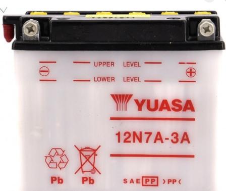 [TPL-12N7A-3A] Toplite Battery 12N7A-3A Dry No Acid